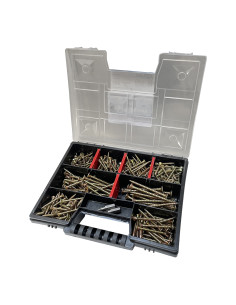 Assortiment van 280 Agglo houtschroeven gefreesde kop...
