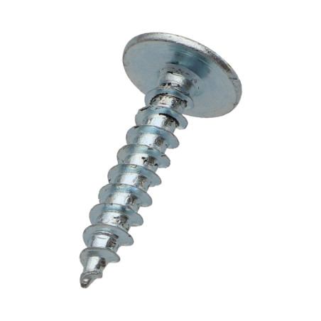 1 x Schroeven scharnier 6X20 volledige draad TORX T30 Wit verzinkt staal