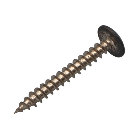 1 x Schroeven scharnier 5X40 volledige draad TORX T20 Wit verzinkt staal RAL7015 leigrijs