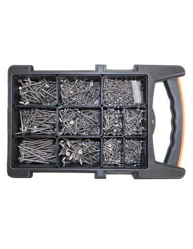 1 x Assortiment van 1200 TEKOR houtschroeven...