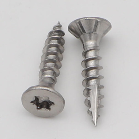 1 x Assortiment van 1200 TEKOR houtschroeven gefreesde kop kartel TORX RVS A2
