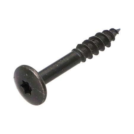 1 x Schroeven scharnier 7X60 volledige draad TORX T30 Zwart gegalvaniseerd staal