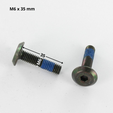 1 x Metalen schroeven plat sleutel van 4 M6X35 Remdraad Tuflok Zwart gegalvaniseerd staal