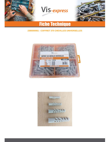 1 x Assortiment van 325 Plug UNIVERSEEL