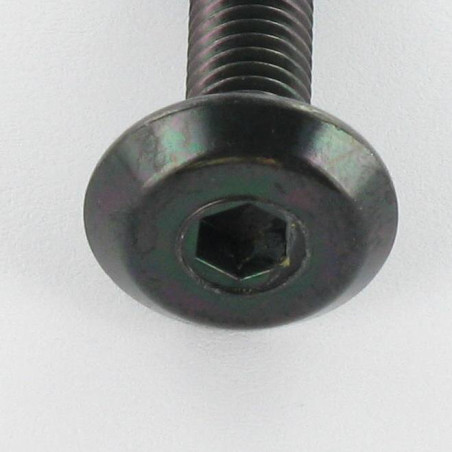 1 x Metalen schroeven plat sleutel van 4 M6X90 Zwart gegalvaniseerd staal