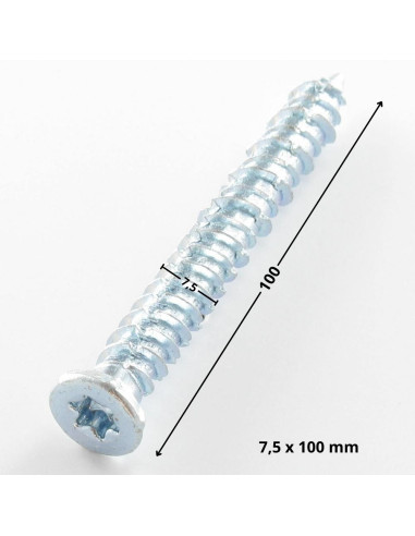 1 x Schroeven Beton gefreesde kop verlaagd 7,5...