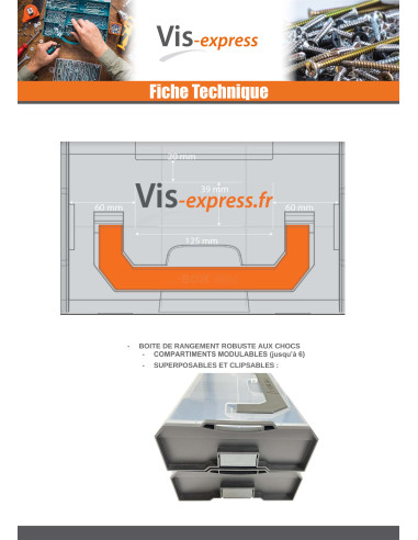 1 x GEVAL OPSLAG KLIKBAAR L-BOXX MINI