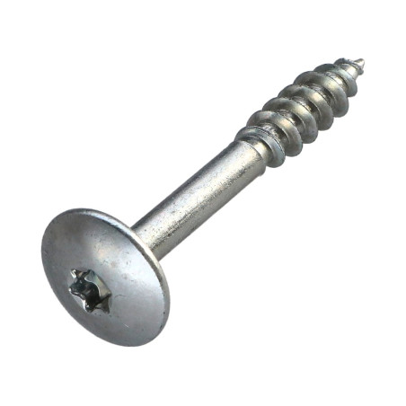 1 x Schroeven scharnier 7X50 bedraad op 23 TORX T30 Wit verzinkt staal 200 uren zoutnevel zonder rode roest