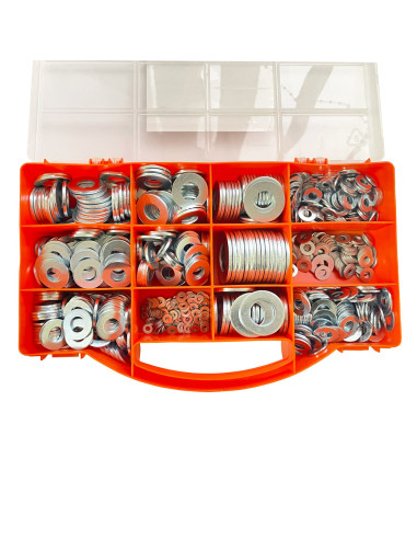 1 x Assortiment van 850 Sluitring Wit verzinkt...