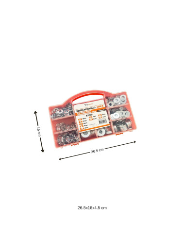 1 x Assortiment van 850 Sluitring Wit verzinkt...