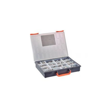 1 x Assortiment van 570 Metalen schroeven zeskantkop TH volledige draad A4 RVS