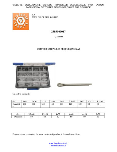 1 x Assortiment van 1580 Splitpen split RVS A2