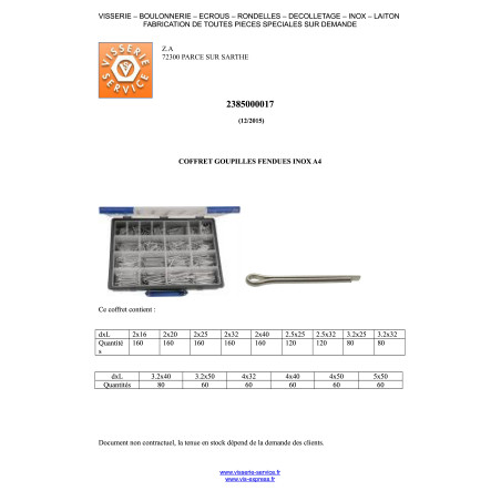 1 x Assortiment van 1580 Splitpen split RVS A2