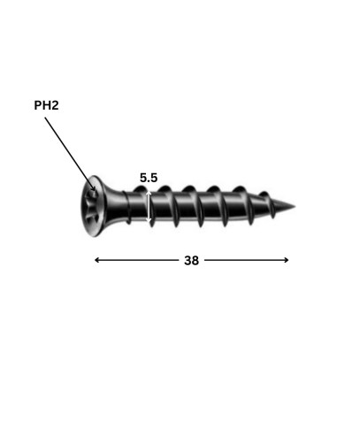 1 x Gipsplaatschroeven SPAX Phillips 2 5.5X38...