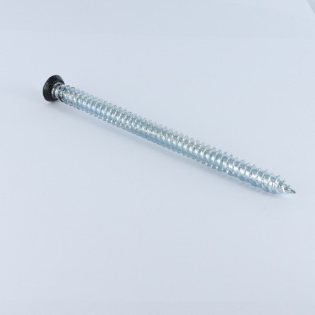 1 x Schroeven Beton gefreesde kop ROOD 7,5X120 TORX T30 Wit verzinkt staal RAL9005 donker zwart