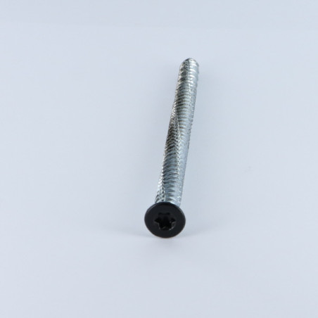 1 x Schroeven Beton gefreesde kop ROOD 7,5X120 TORX T30 Wit verzinkt staal RAL9005 donker zwart