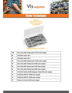 Assortiment van Oogschroeven Wit verzinkt staal (415... 2