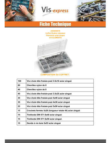 1 x Assortiment van Oogschroeven Wit verzinkt...