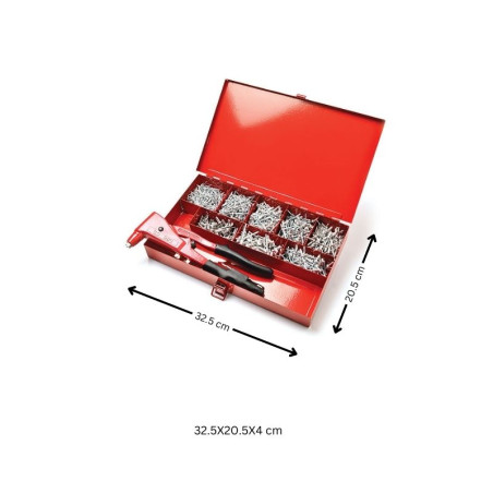 1 x Assortiment van Tang GO9800 + 1000 Klinknagel DEGOMETAL