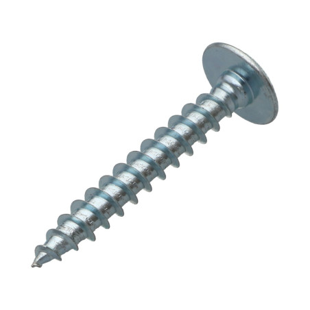1 x Schroeven scharnier 7X50 gedeeltelijke draad TORX T30 Wit verzinkt staal