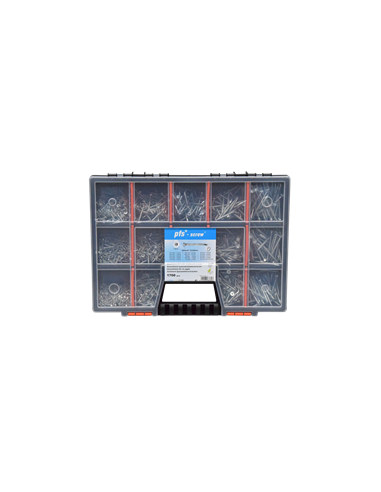 1 x Assortiment van 1700 Agglo houtschroeven...