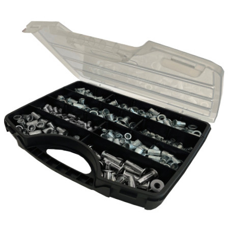 1 x Assortiment van 500 Blindklinkmoer Staal DEGOMETAL
