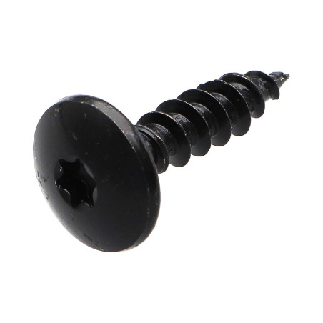 1 x Schroeven scharnier 7X40 volledige draad TORX T30 Zwart gegalvaniseerd staal