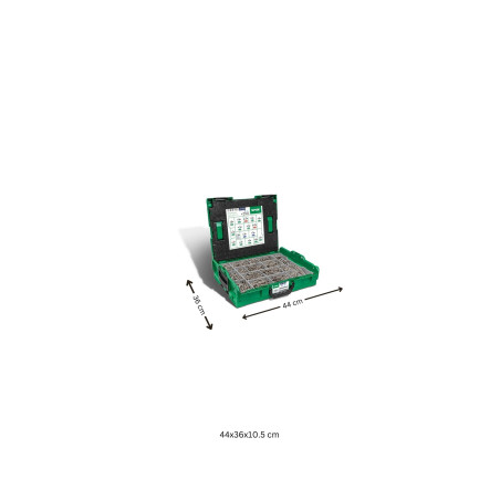 1 x Assortiment van 1070 SPAX gefreesde kop T-STAR MEER RVS A2