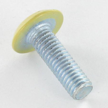1 x Metalen schroeven plat sleutel van 4 M6X20 Wit verzinkt staal kop RAL1002