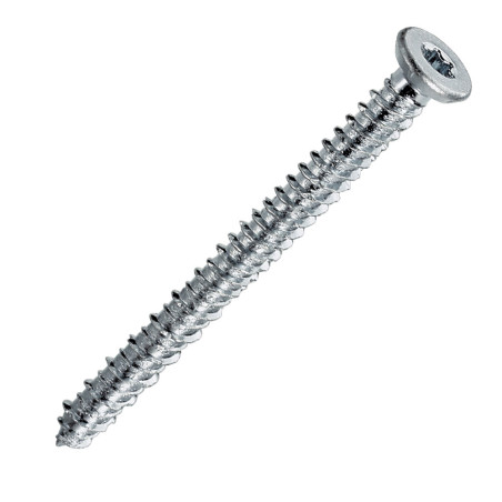 1 x Schroeven Beton gefreesde kop verlaagd 7,5 x 142 TORX T30 Wit verzinkt staal
