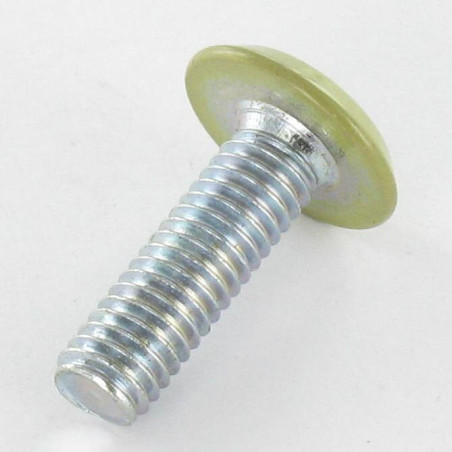 1 x Metalen schroeven plat sleutel van 4 M6X20 Wit verzinkt staal kop RAL1020
