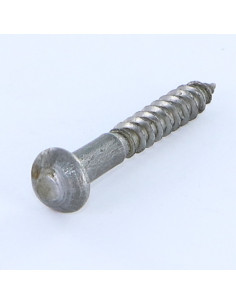 Houtschroeven ronde kop split 5X35 Ruw staal 2