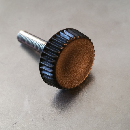 1 x Uiteinde Aanspannen zwart nylon M4X10 kopdiameter 20