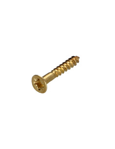 Houtschroeven gefreesde kop Pozi PZ7 4X35 Messing staal