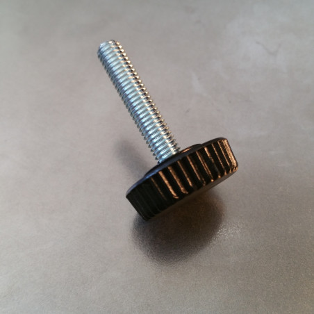 1 x Uiteinde Aanspannen zwart nylon M4X8 kopdiameter 20