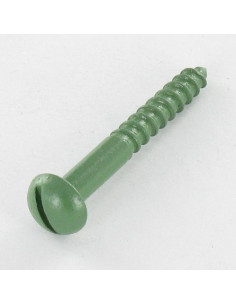 Houtschroeven ronde kop split 4X30 Wit verzinkt staal LAQ...