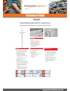 Bevestiging Fischer voor ISOLEREND FIF-S8/180 2