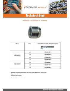 RING om vast te klinken GOLOCK 8,0 mm Ruw staal 2