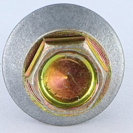 1 x Zelfborende schroef zeskantkop TH 4.8X19 Afdichtingsring met neopreen epdm afdichting Bichromaat
