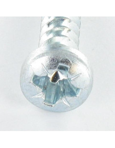 PVC-schroeven cilindrische kop Pozi 6X29 Draadstang 40... 2