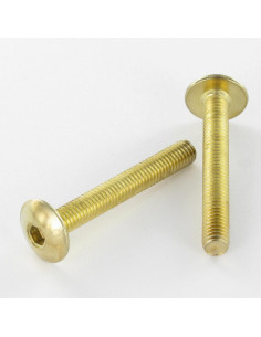 Schroeven Bolkop breed rond M6X65 sleutel van 4 Messing...