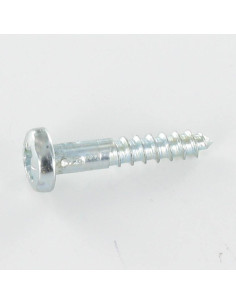 Houtschroeven ronde kop Pozi PZ7 4X20 Wit verzinkt staal 2