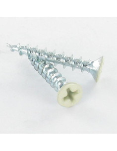 PVC-schroeven gefreesde bolkop phillips 4.3X35 Wit...