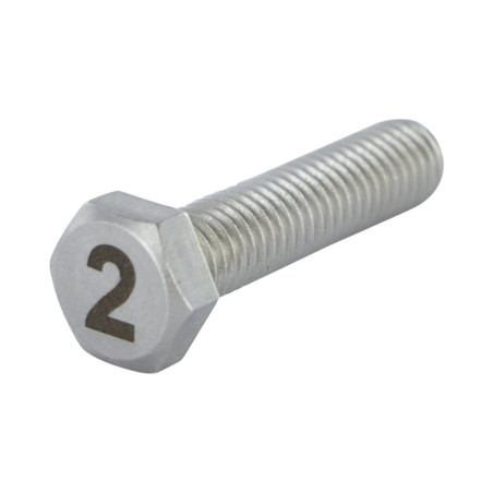 1 x Metalen schroeven zeskantboutenTH 8X35 A4 RVS Graveren FIGUUR 2