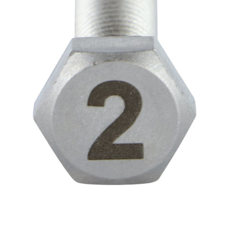 1 x Metalen schroeven zeskantboutenTH 8X35 A4 RVS Graveren FIGUUR 2