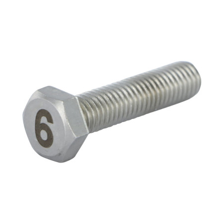 1 x Metalen schroeven zeskantboutenTH 8X35 A4 RVS Graveren FIGUUR 6