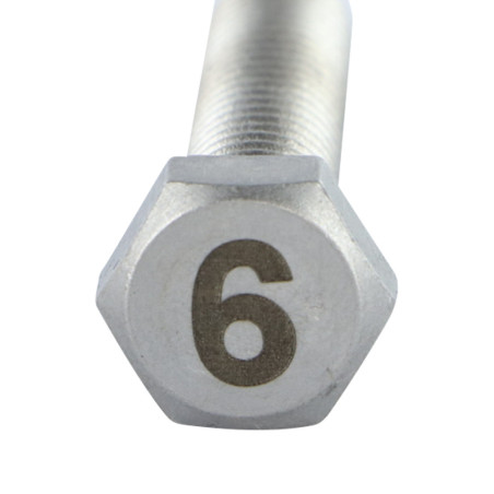 1 x Metalen schroeven zeskantboutenTH 8X35 A4 RVS Graveren FIGUUR 6