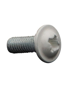 Schroeven Bolkop breed rond Pozi M6X16 Wit verzinkt staal...