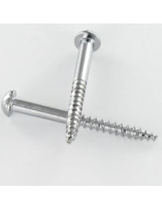 Houtschroeven Messing chroom ronde kop split 3X16...