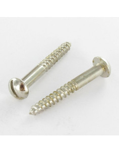 Houtschroeven ronde kop split 3,5X16 Chroomstaal
